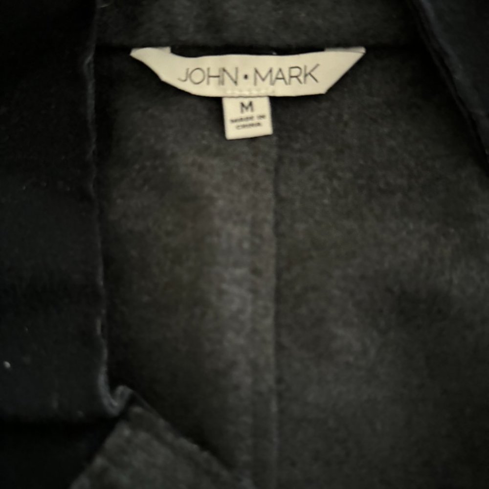 John Mark Felt Button Front Black & Gray Jacket -… - image 3